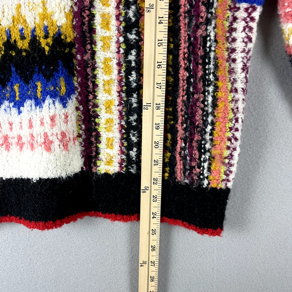 Free People Best Day Ever Sweater Womens Medium Knit Colorful Alpaca Boho - Picture 10 of 15